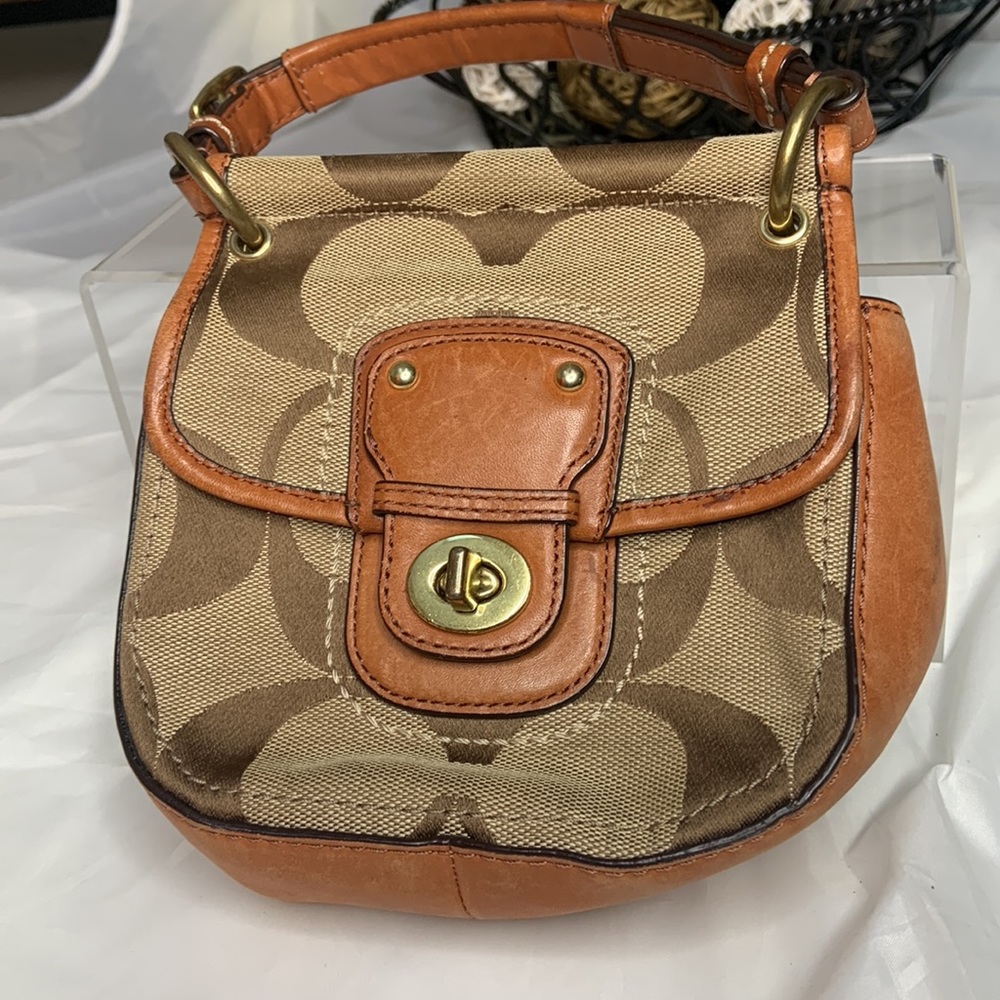 Coach Vintage Authentic Leather and Canvas Bag